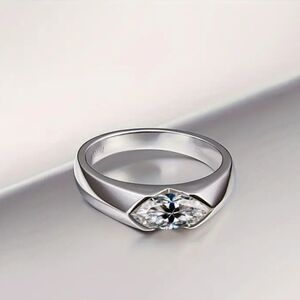 Moissanite Silver Ring